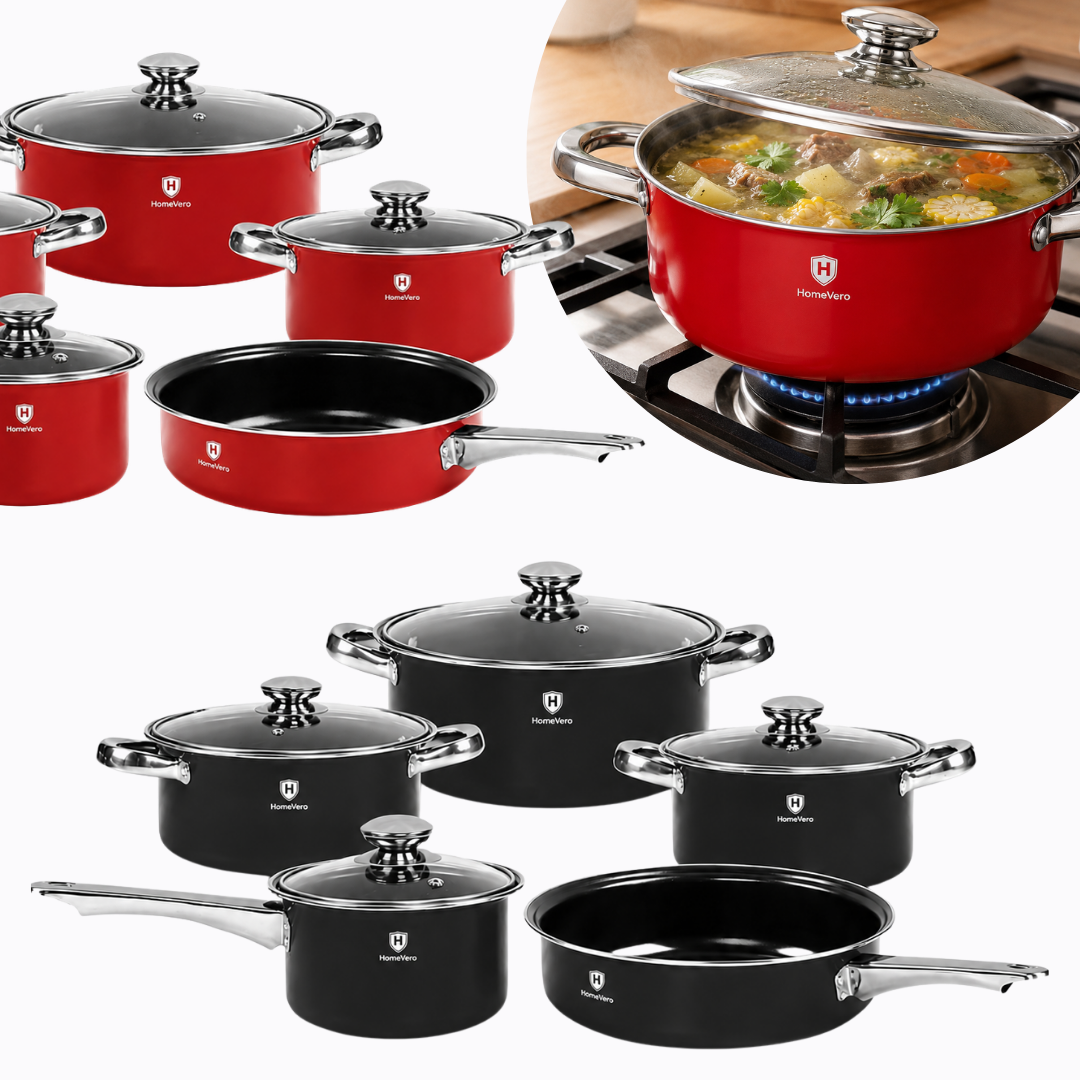 HomeVero 9-Piece Carbon Steel Cookware Set, SKU: 602