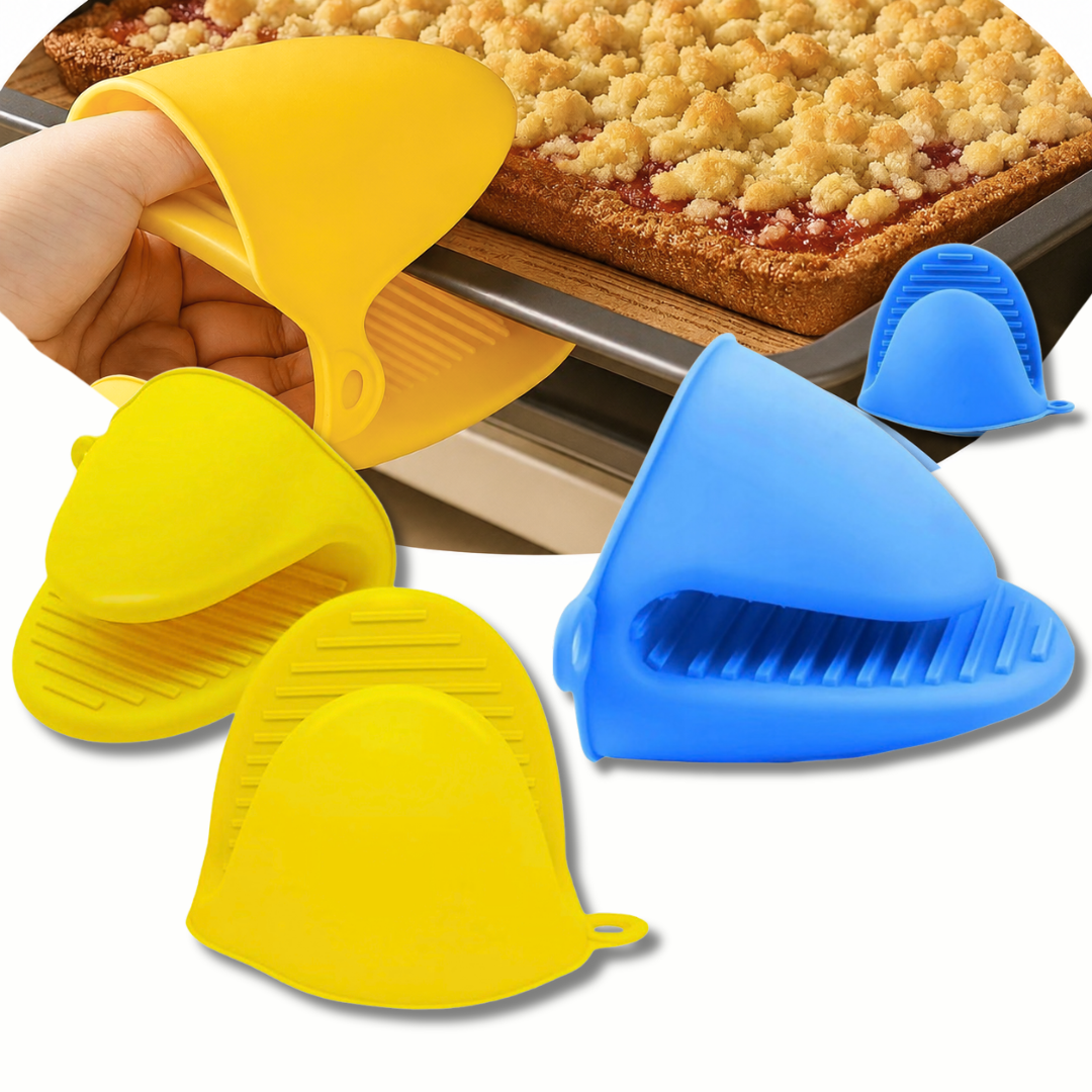 Heat-Resistant Silicone Kitchen Gloves – 2 colours -1 Pair (2pcs),  SKU: 006