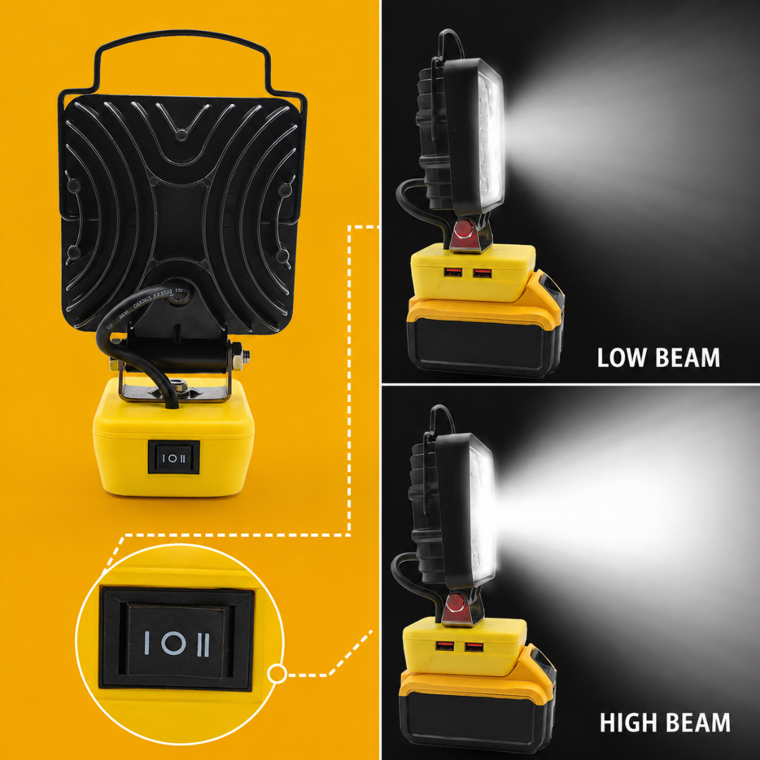Cordless battery operated LED Work Light with USB Charging – 4800LM, SKU: 7094