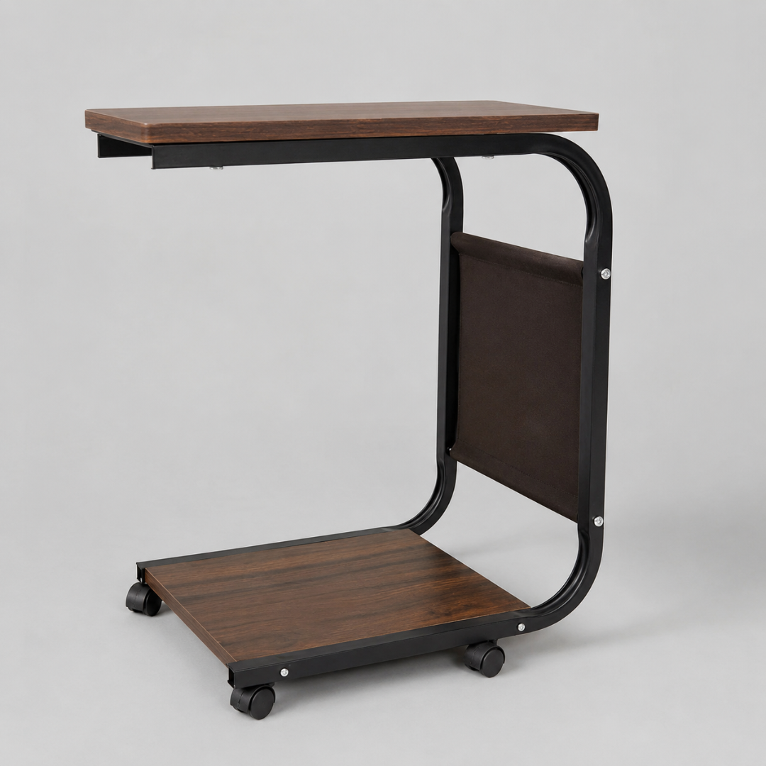 ADM Mobile Side Table with Storage Pocket, SKU: 7083