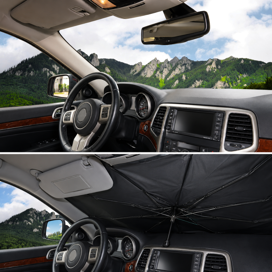 ADM Foldable Car Windshield Sun Shade Umbrella, SKU: 2192-1 - Image 5