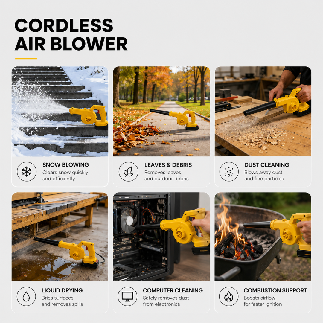 ADM Cordless Electric Blower – Yellow & Blue Colours | 21V Battery, SKU: 2055 - Image 5