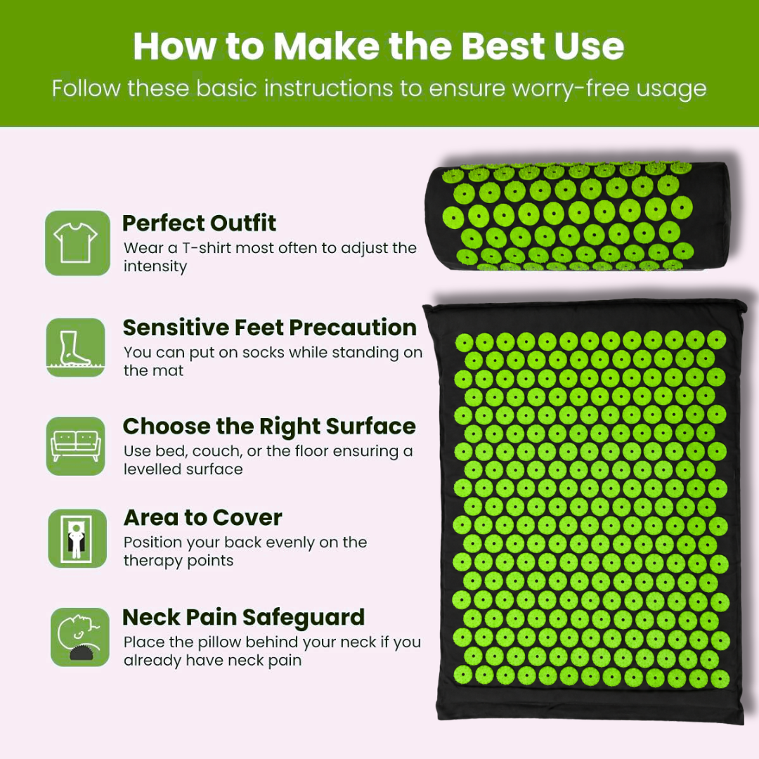 ADM Acupressure Mat and Pillow Set for Pain Relief, SKU: 7097 - Image 8