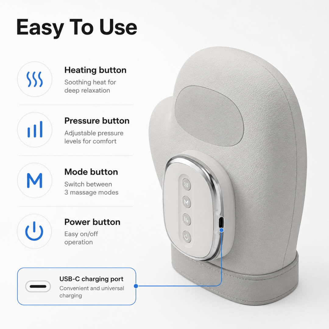 ADM Cordless Smart Hand Massager With Heat, SKU: 7100 - Image 5