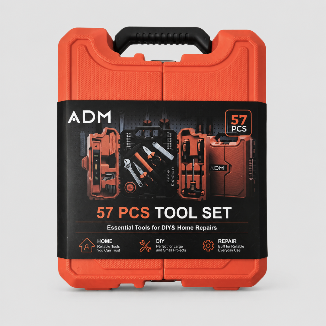 ADM 57-Piece DIY Home Repair Tool Kit With Storage Case, SKU: 7103 - Image 7