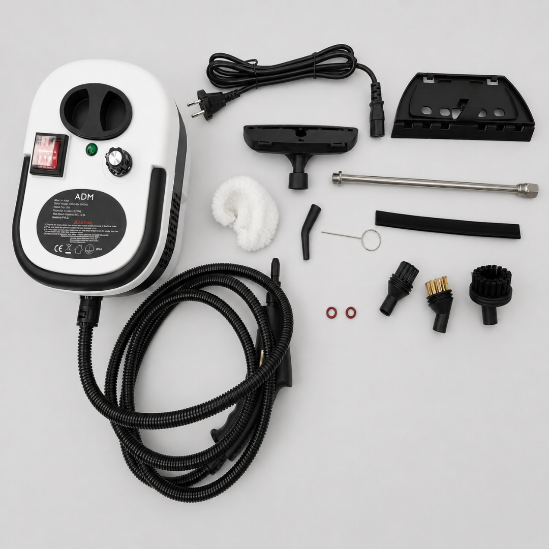 ADM Portable Steam Cleaner with 6 Attachments – 2500W, SKU: 7104