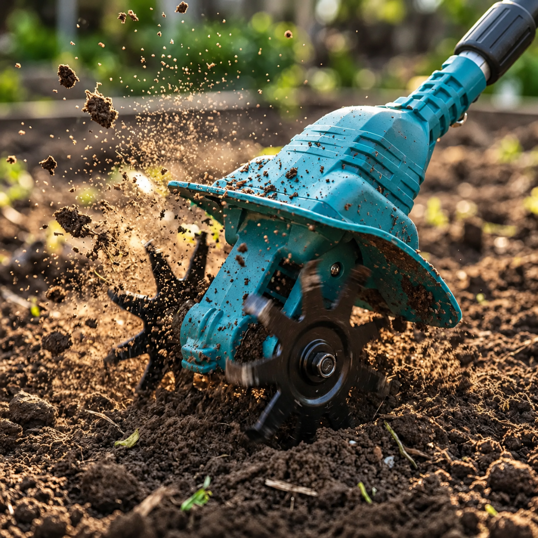 ADM Foldable Battery Powered Garden Tiller, SKU: 7035-1