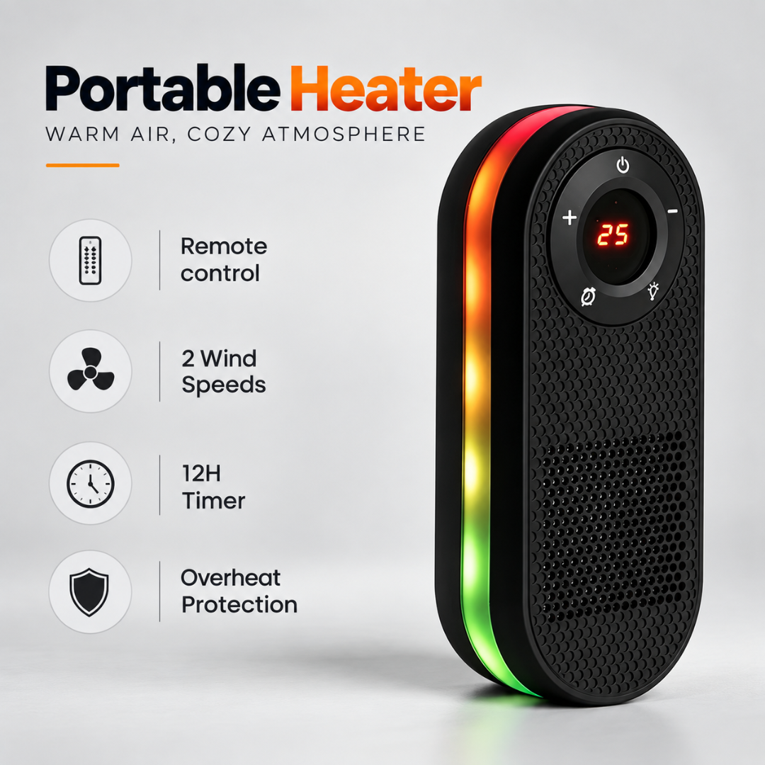 ADM Mini Electric Heater with Remote Control, SKU: 7109 - Image 5