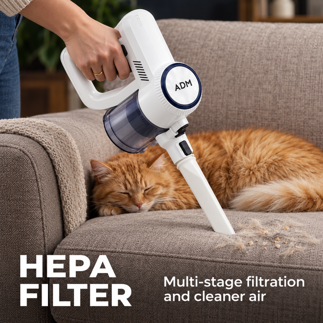ADM Powerful Bagless Vacuum Cleaner 600W, SKU: 7113 - Image 4