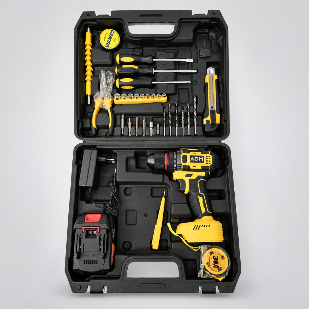 ADM Cordless Drill Power Tool Set - 33 pcs, SKU: 7121 - Image 4