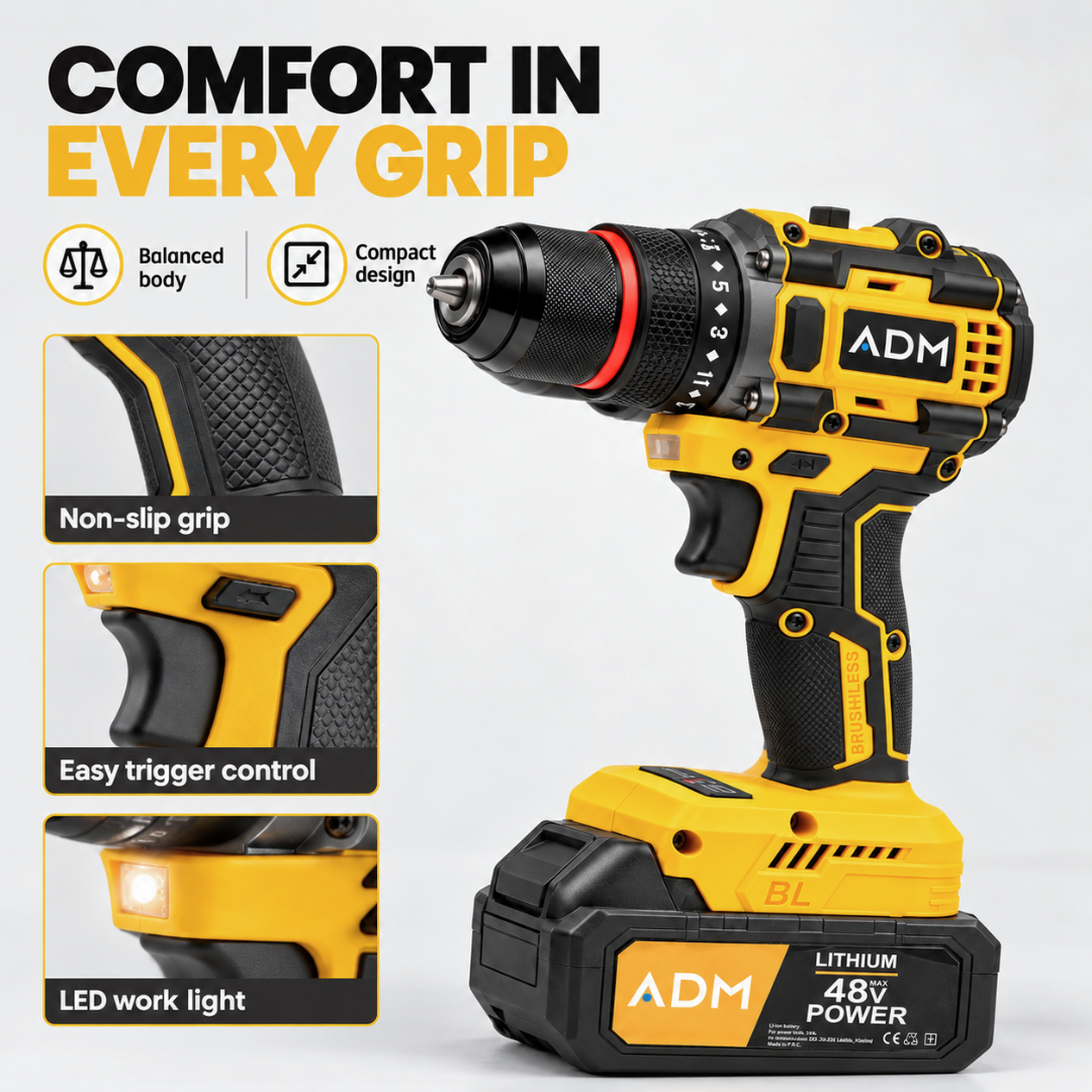 ADM Cordless Drill Power Tool Set - 33 pcs, SKU: 7121 - Image 3