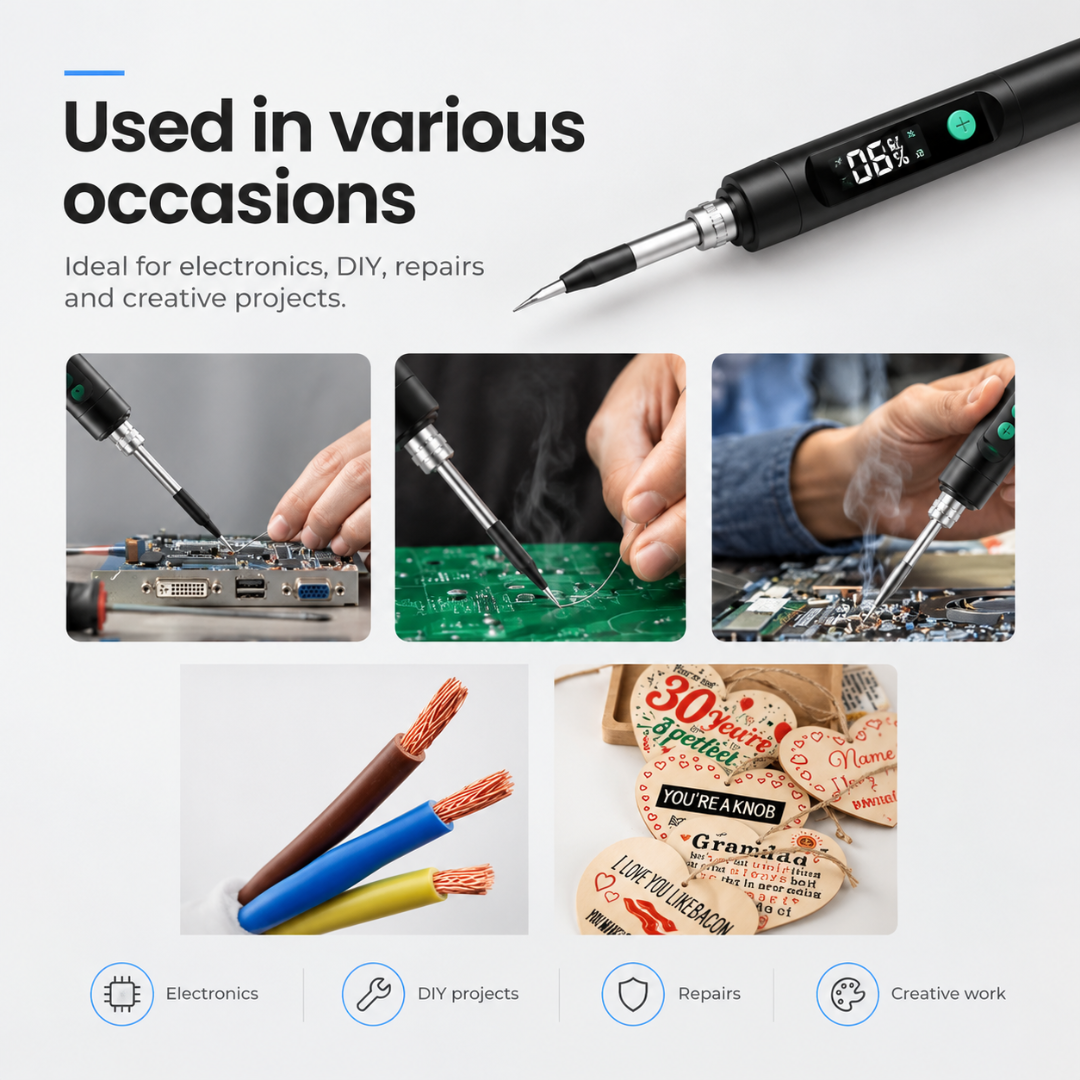 Portable Cordless Soldering Iron with Digital Display, SKU: 7130 - Image 4