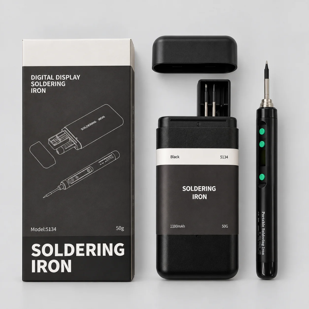 Portable Cordless Soldering Iron with Digital Display, SKU: 7130