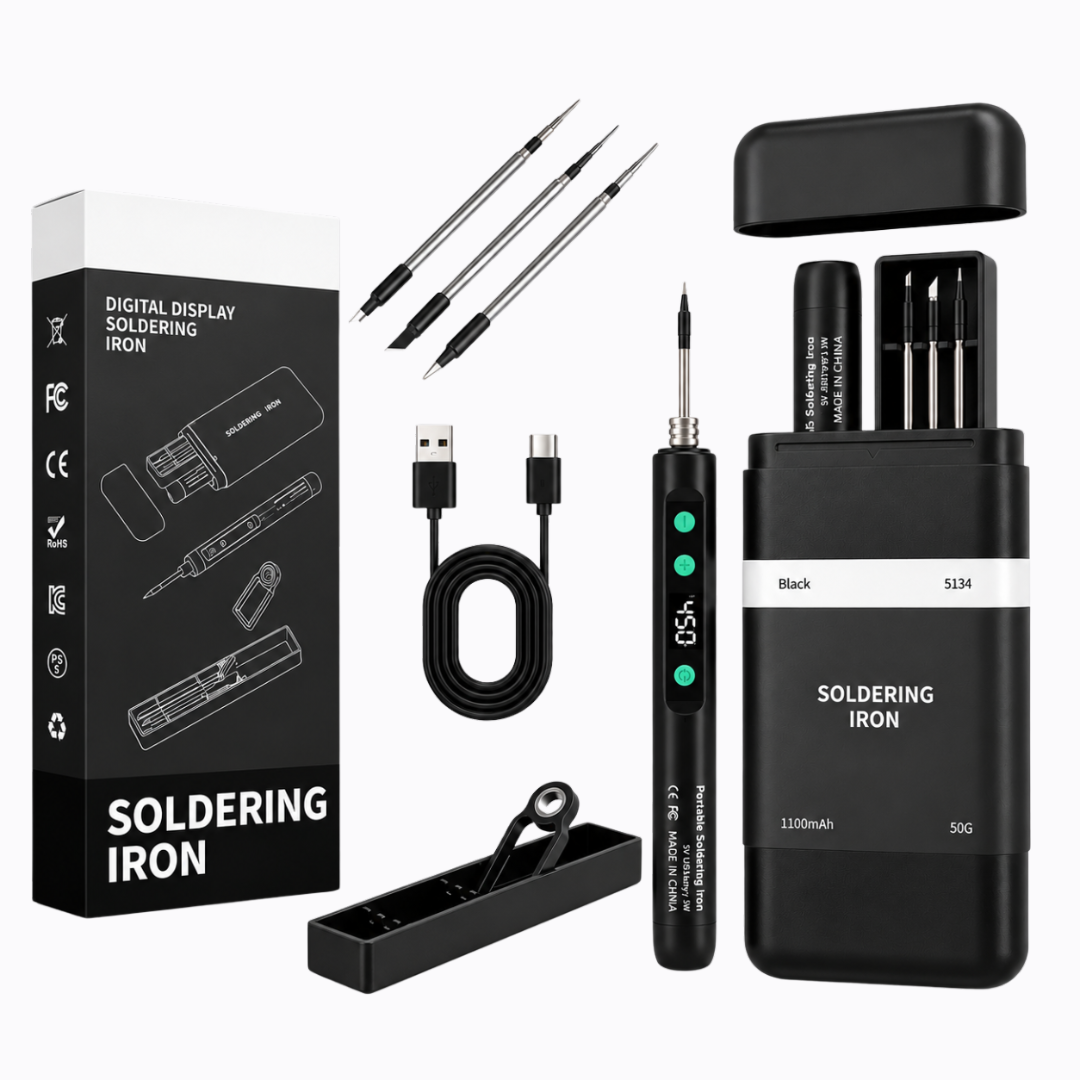 Portable Cordless Soldering Iron with Digital Display, SKU: 7130